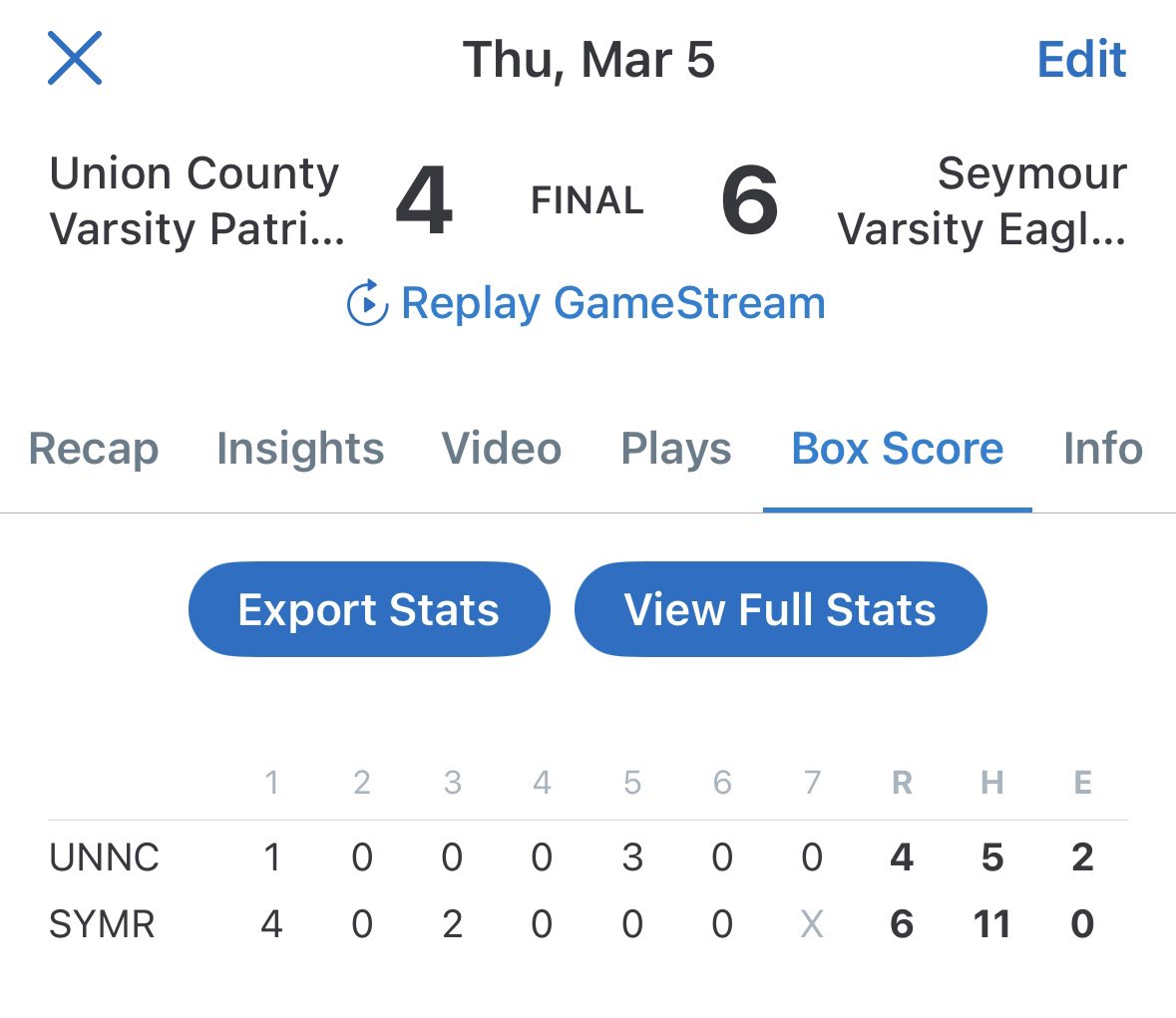 Union County Patriots Baseball tweet media