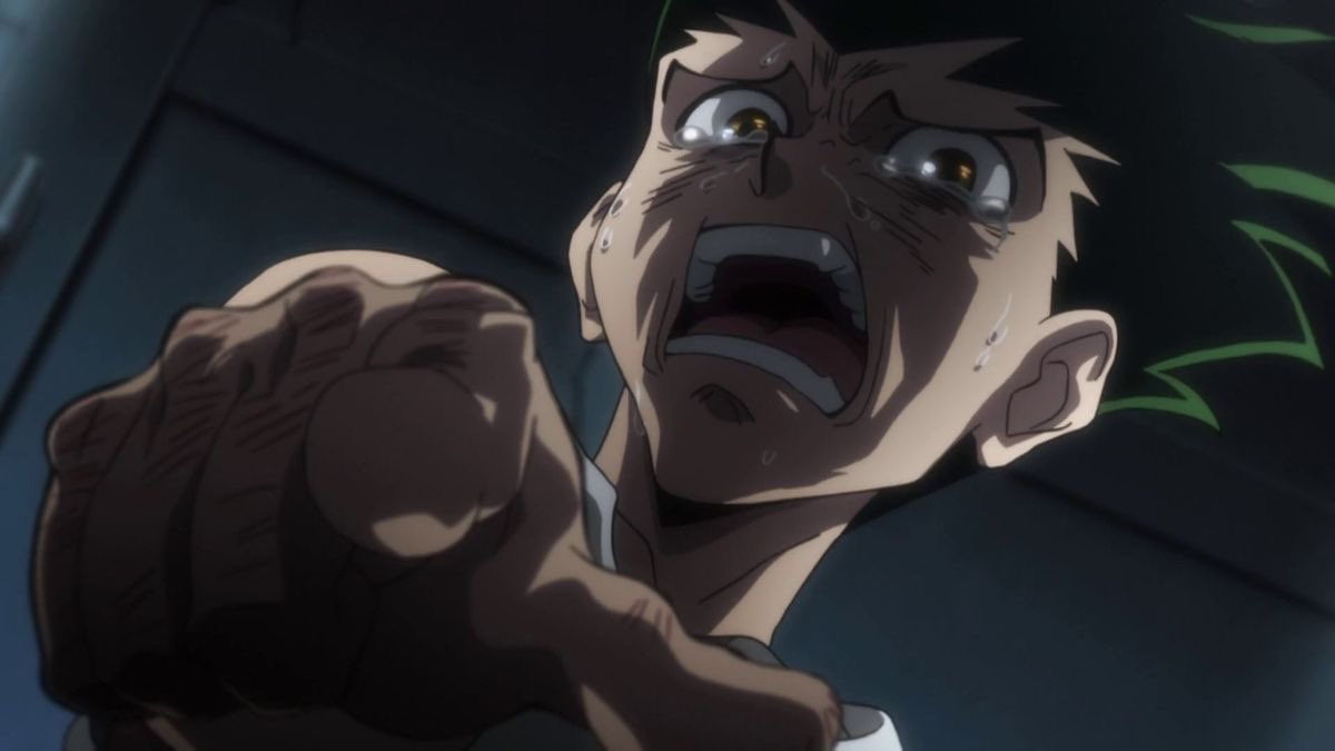 عبقرية توغاشي هنا في الصدمة الإنسانية .. لاحظت أن اللي هز غون فعلياً هو "التناقض" لأن الوحش اللي سحق كايتو بدم بارد هو نفسه اللي جالس يحمي روح ثانية بكل هذا الإخلاص هالتناقض فكك قناعاته وضيعه وهذا عكس كل اللي كان متخيله وسبب له لحظة انهيار | #هنتر