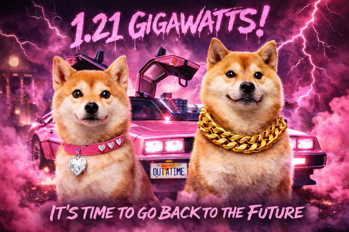 It’s time to go back to the future! 
1.21 Gigawatts. 
LFG! 

🩷🩷🩷

<a href="/dogegftoken/">DogeGF</a> <a href="/dogecoin/">Dogecoin</a> <a href="/elonmusk/">Elon Musk</a> <a href="/BillyM2k/">Shibetoshi Nakamoto</a>