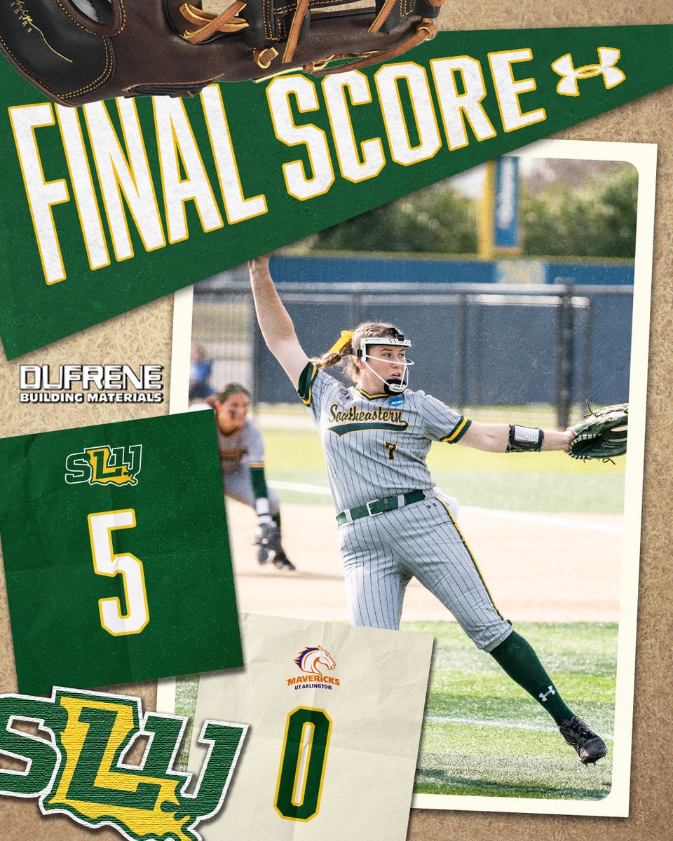 LionUpSoftball's tweet photo. Cera Blanchard and Tyler Oubre combined for the 13th no-hitter in program history as @LionUpSoftball (15-9) claims its seventh shutout win of 2026!

Next up: at East Texas A&amp;M, Friday, 10 a.m. (DH), ESPN+

#LionUp | #Team42 https://t.co/Zcn9cYi2r6