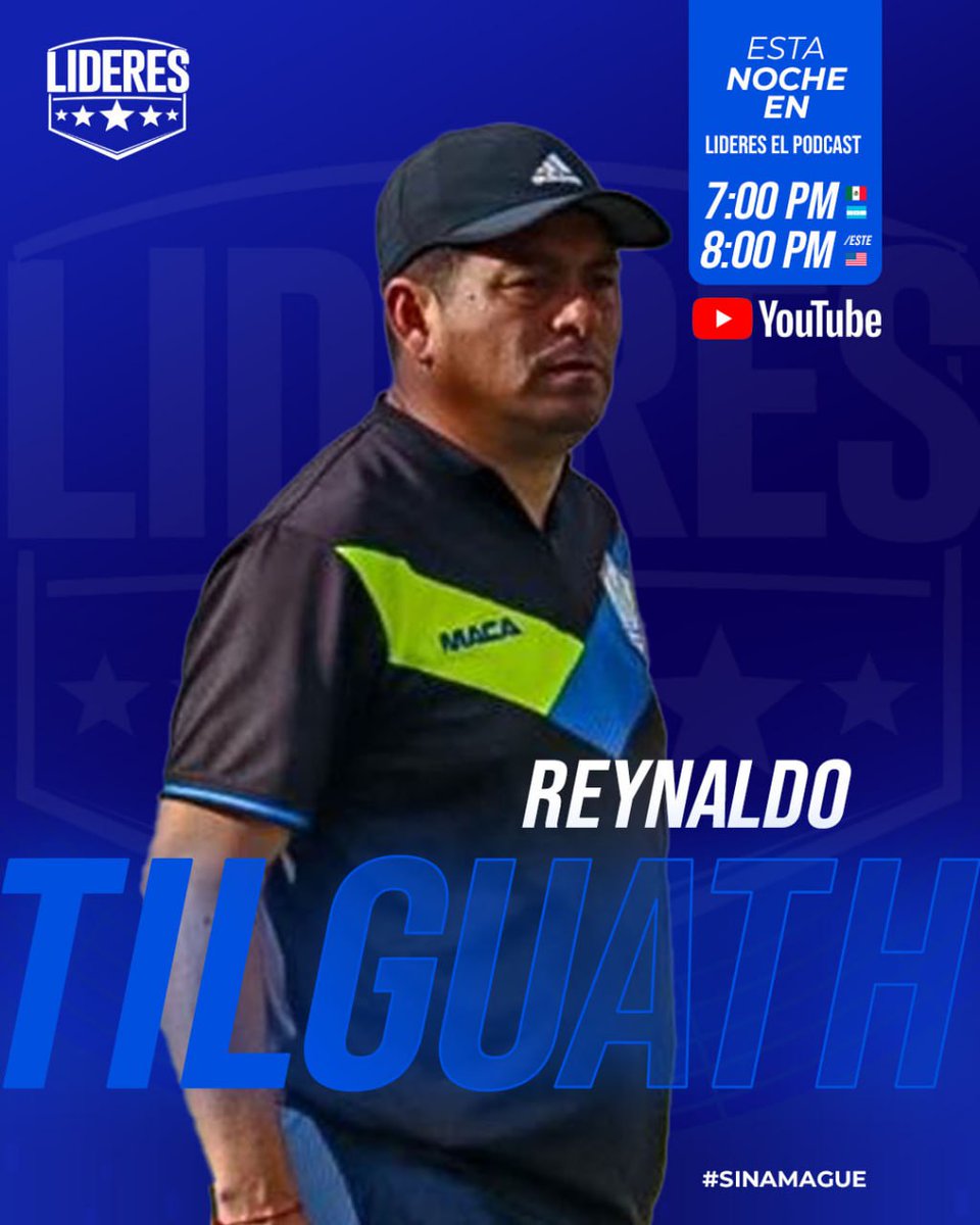 Este Viernes hablamos con <a href="/rtilguanth0408/">Reynaldo Tilguath</a>  de la realidad del fútbol Hondureño #SinAmague 

Reynaldo Tilguath en #LideresElPodcast 🎙️