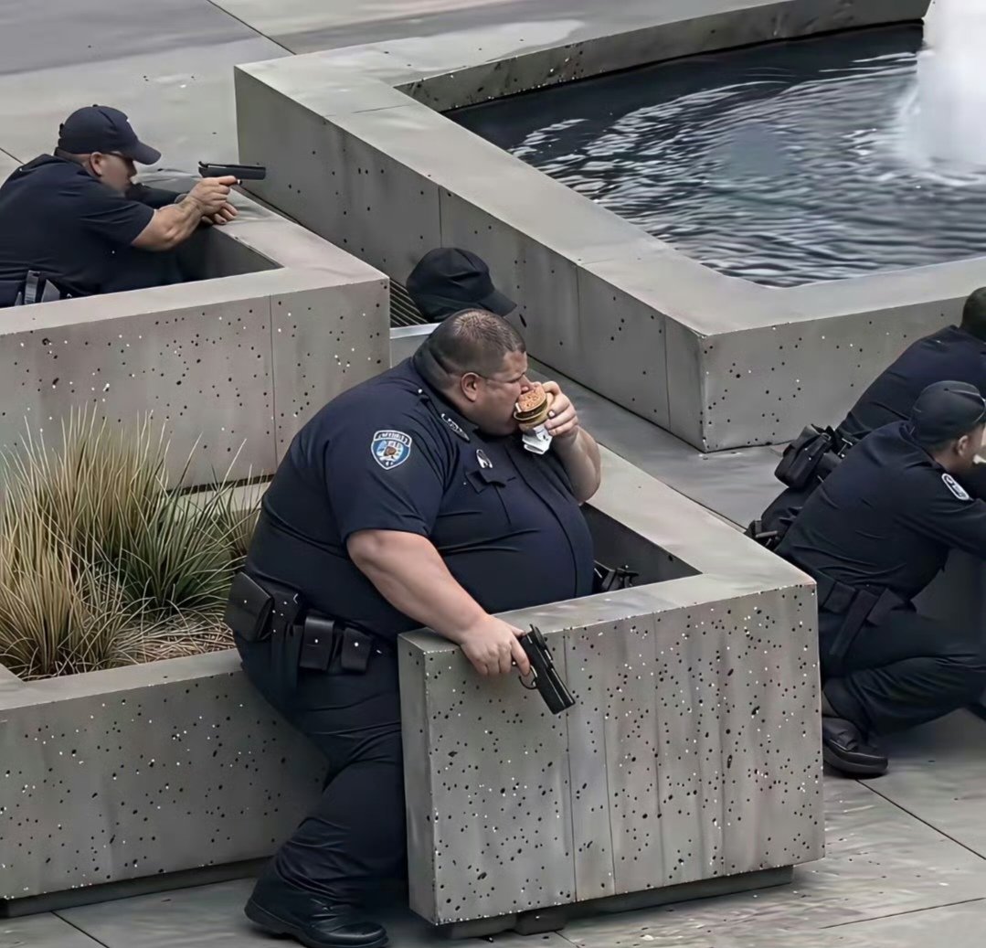 lebronwuao's tweet photo. This officer must be pretty tough; This officer should be able to handle it https://t.co/k9FyXbmkIj