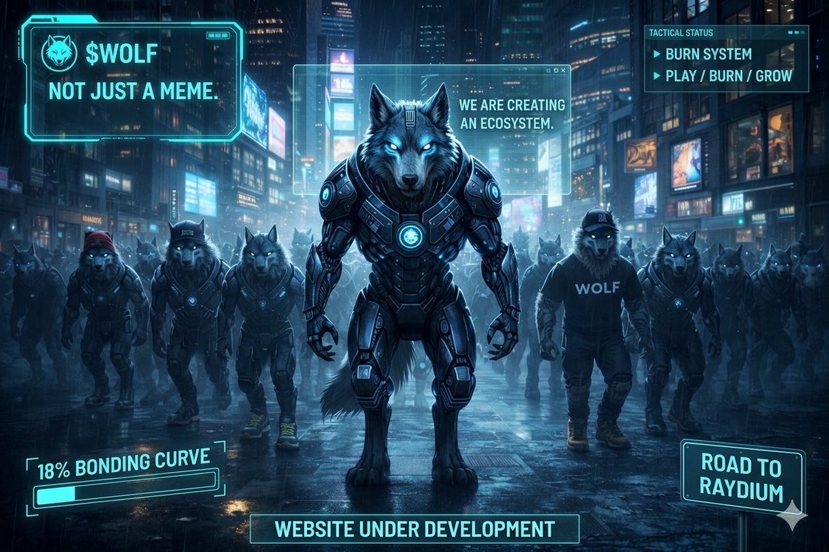 CyberWolfalfa's tweet photo. 18% DONE. The hunt is on! 🚀
NOT JUST A MEME. 🐺⚔️

The $WOLF ecosystem is rising.
✅ 18% Bonding Curve done
✅ Burn System active
✅ Road to Raydium

#SolanaCommunity #SOL #Crypto #memecoin1000x #SolanaAlpha https://t.co/awG2zb2Kfa