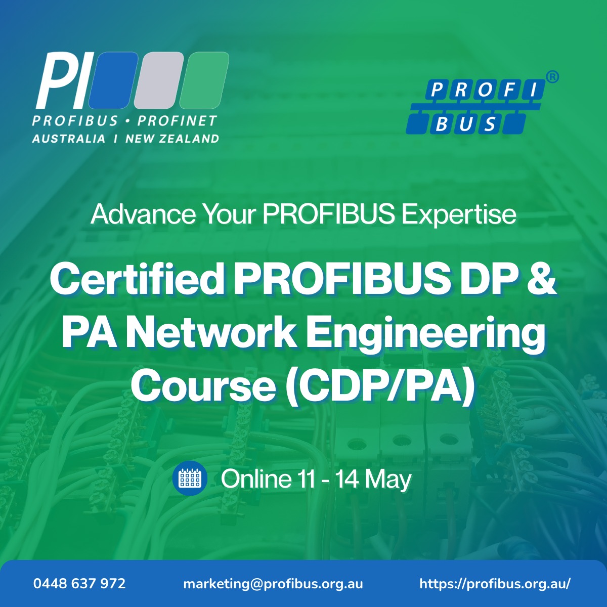 ProfibusN's tweet photo. Advance your #PROFIBUS expertise and get certified.

The Certified PROFIBUS DP &amp; PA Network #Engineering Course (CDP/PA) by PAANZ equips engineers with the skills to design, install, commission, and troubleshoot PROFIBUS networks.

Secure your spot:
https://t.co/wfP9gTxAEP https://t.co/dTrymlrpRS