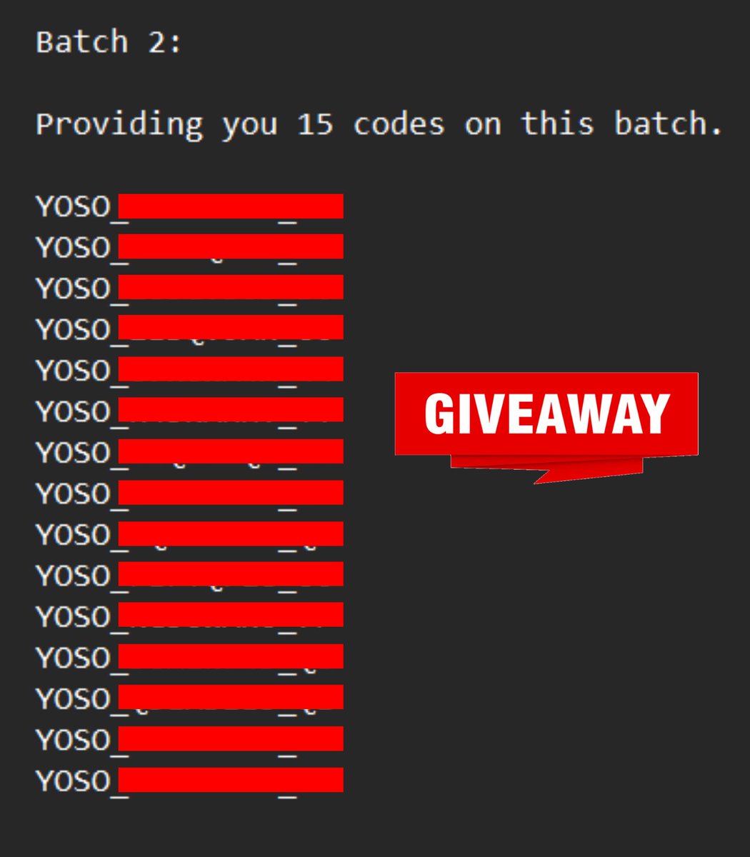 If you are still missing <a href="/yososocial/">Yoso 👁️ - Social Prediction</a> code. No worries. I have enough code for you. 

This time 15 code for you.

• Follow <a href="/Cryptogirl1112/">Getrich.Sui</a> 
• Like/RT &amp; Tag 3 Friends
° Comment Yoso 

After 12h all code will be distributed! Be fast! $250 giveaway 😉