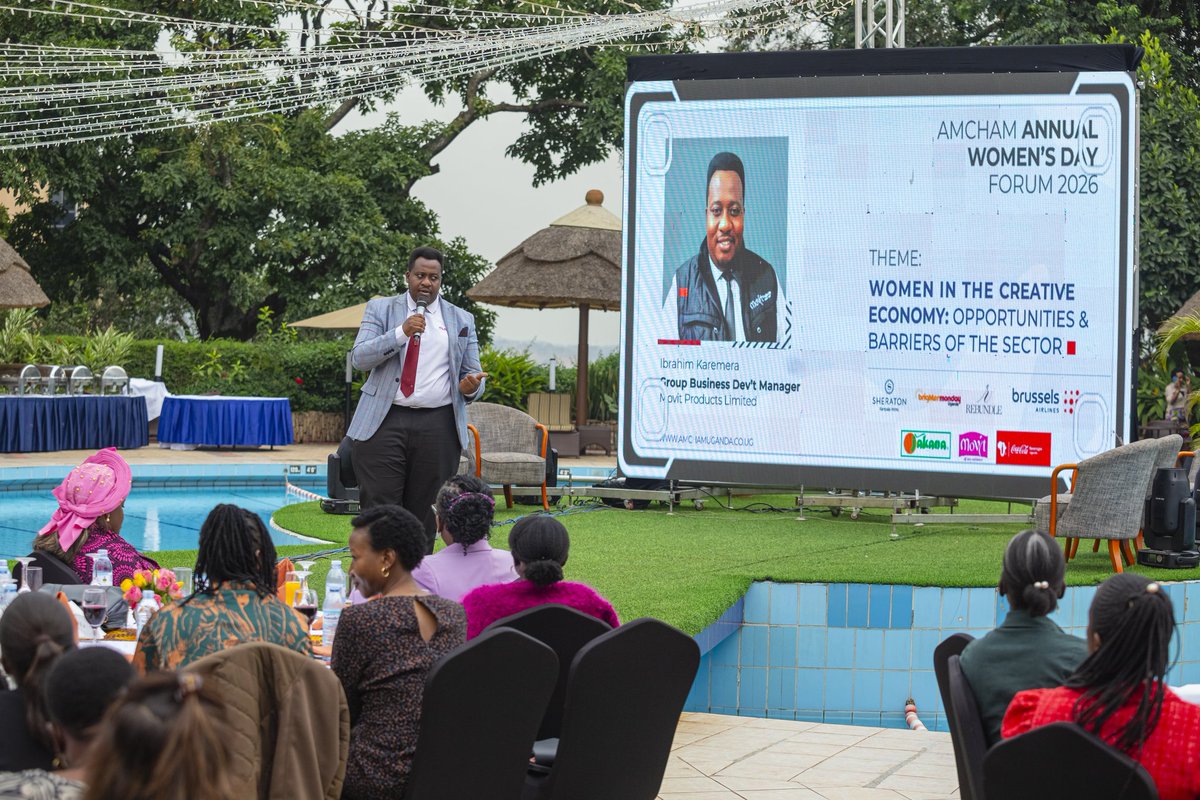 AmChamUganda's tweet photo. A huge thank you to the incredible sponsors powering the AmCham Uganda Annual Women’s Day Forum 2026.

▪︎ @FlyingBrussels
▪︎ @SheratonKla Hotel
▪︎ @BrighterMonUG 
▪︎ Rebundle
▪︎ @Jakanafoodsltd 
▪︎ Movit Products Limited 
▪︎ @CocaColaBevUg

#AWDF26
#AmChamUg https://t.co/wn7G8OIyeb