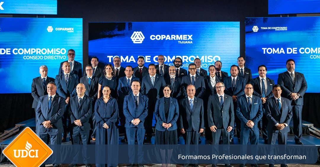 udci_mx's tweet photo. Se llevó a cabo la Toma de Compromiso del Consejo Directivo 2026 de #CoparmexTijuana, donde @a_carrillov, #RectorUDCI, asumió como Presidente de la Comisión de Educación, y manifestó estar alineando a los objetivos y estrategias en favor del desarrollo educativo y empresarial. https://t.co/0tetJHjcS9