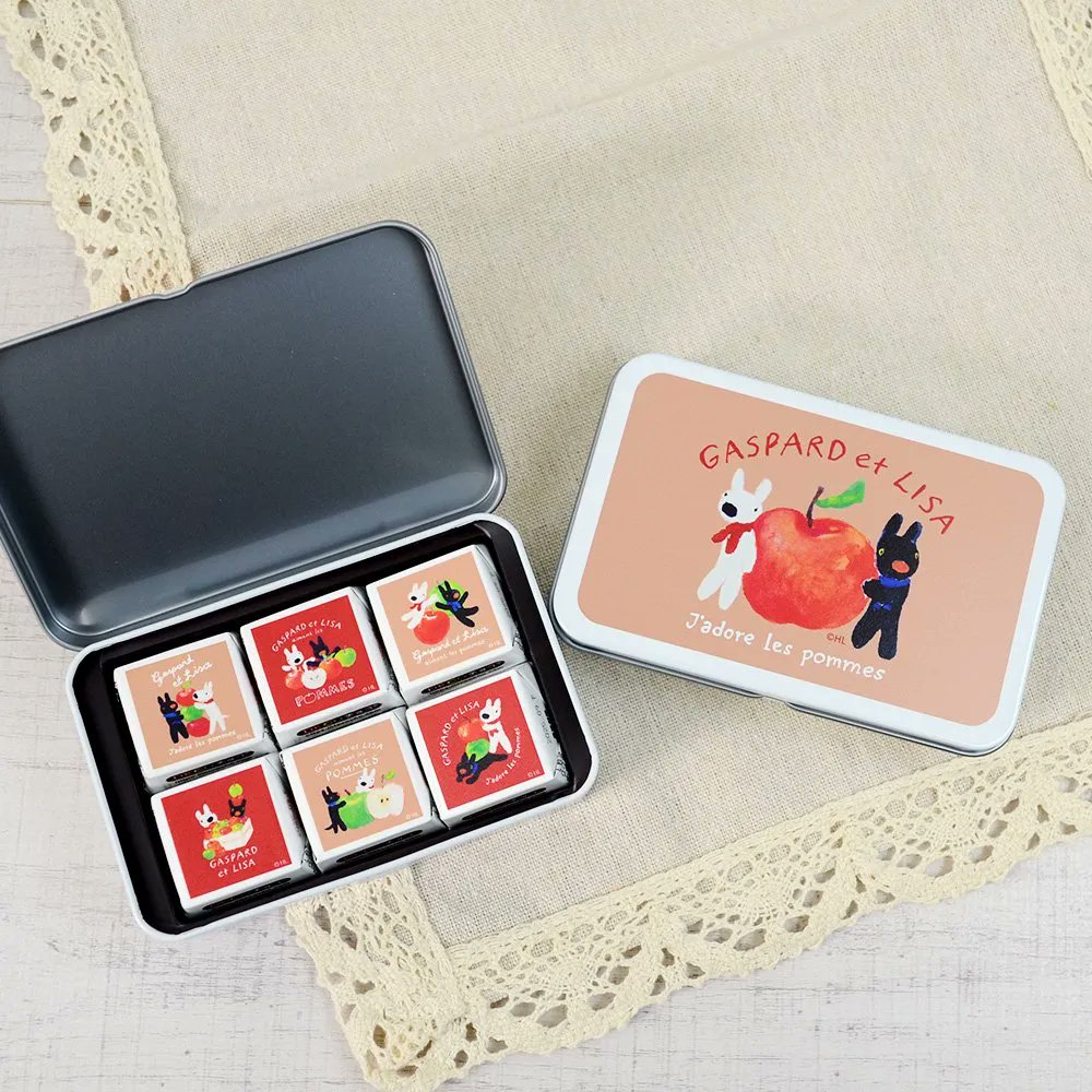 再入荷】 チロルチョコ入りDECOチョコ缶（フラワー）・（POMMES）が