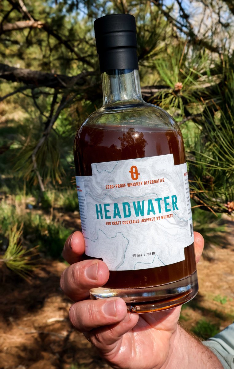 Headwater0Proof's tweet photo. A bottle we can all get behind. A spiritless, whiskey-inspired alternative for an elevated adult beverage without the alcohol.🥃🤘

#zeroalcohol #soberlifestyle https://t.co/XDKrGwxEjh
