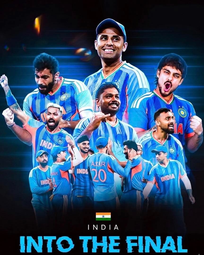 इंग्लैंड को पराजित कर टी20 विश्व कप के फाइनल में पहुँचने पर भारतीय क्रिकेट टीम को हार्दिक बधाई एवं शुभकामनाएँ।