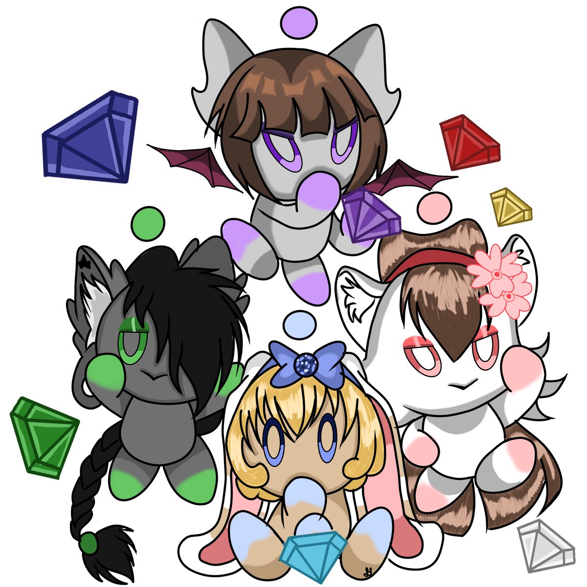 Drew all my sonic ocs as chaos they are to cute 🥰 m also trying to get verified On VGen my link is VGen.co/RinHaruno #VGenCode