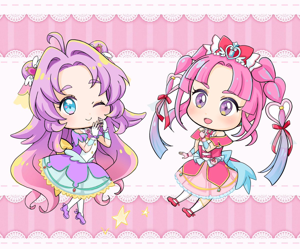 pyonjiro_'s tweet photo. 放送前から流れてきていた
キャラデザのかわゆさに惹かれて💓
　アンサーとミスティック描きました。

　#たんプリ https://t.co/PTJUARkywy