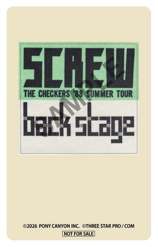 MOVIE】 🎥3月20日(金・祝)『チェッカーズ 1988 SCREW TOUR at 東京