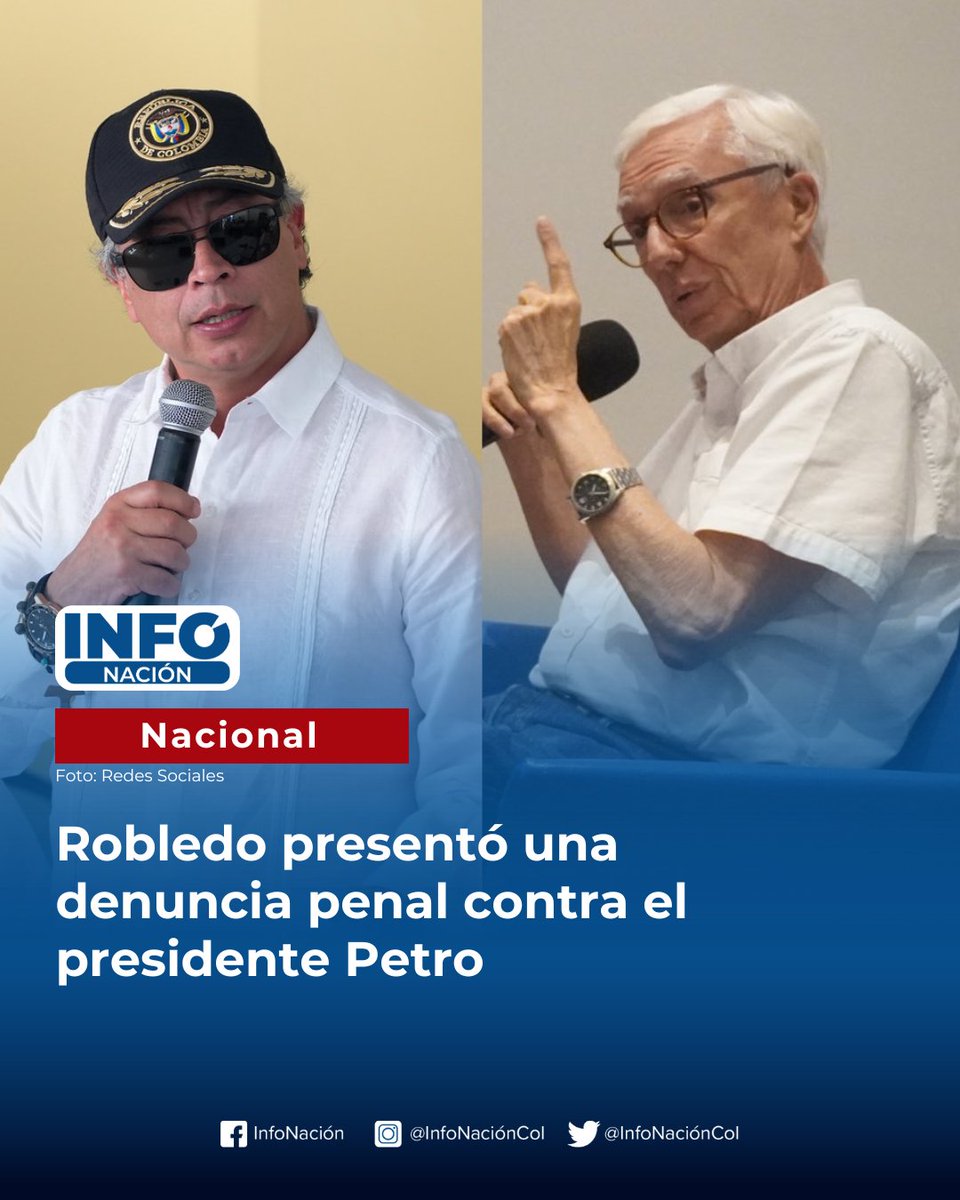 #InfoNación El exsenador Jorge Enrique Robledo (<a href="/JERobledo/">Jorge Enrique Robledo Senado #10 Ahora Colombia</a>) denunció al presidente Gustavo Petro (<a href="/petrogustavo/">Gustavo Petro</a>) ante la Comisión de Acusaciones por presuntas responsabilidades en la crisis del sistema de salud. La acción amplía la denuncia de más de 200 organizaciones de
