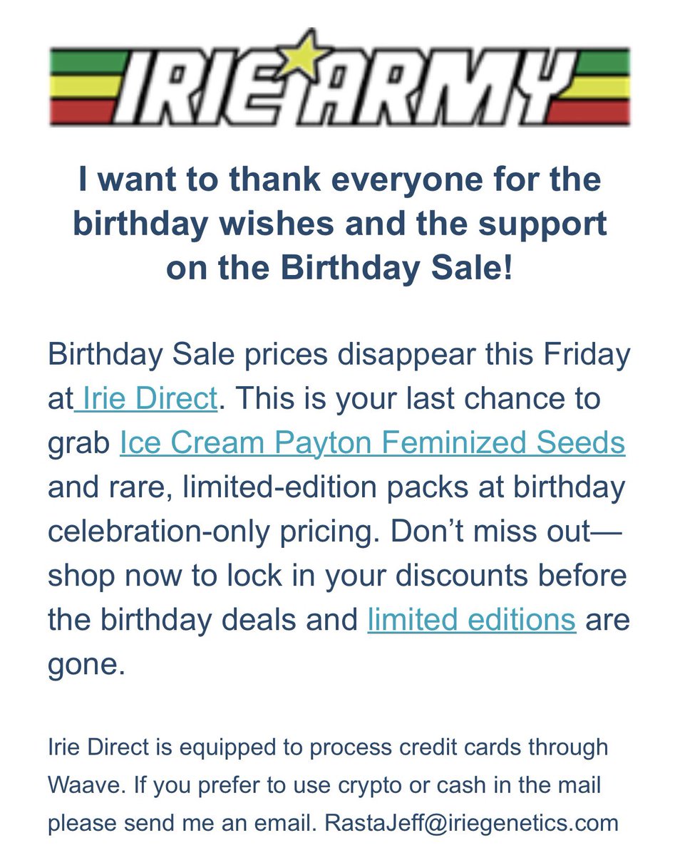 Irie Genetics tweet media