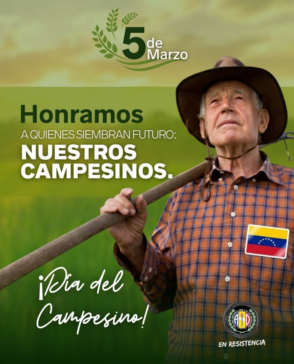 ADGuaicaipurCEM's tweet photo. #TalDíaComoHoy | Día del Campesino, venezolanos que con sus manos y esfuerzo siembran futuro mejor. Una fecha que marca 66 años de aquella Reforma Agraria promovida por el presidente y compañero Rómulo Betancourt, que brindó emergente crecimiento al campo venezolano. https://t.co/ngfcdQHB0q