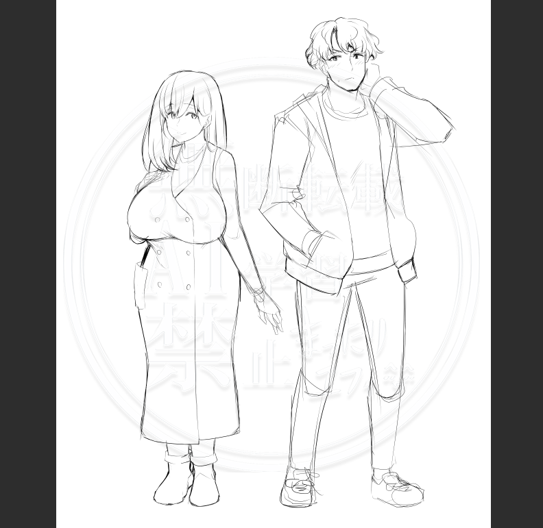 母子本キャラデザ(仮)
完成まで行けるかなぁ～… 