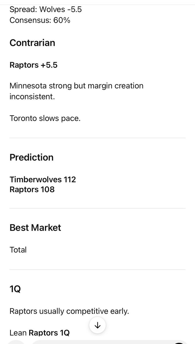 vrontiVII's tweet photo. @ProfPigskinEsq @AstrapiV 🏀🔮
Raptors 112, Wolves 108
Kings 110, Pelicans 104

Minnesota strong but margin creation inconsistent.

Pelicans late-game execution extremely poor. https://t.co/hz0ZIeYqwk