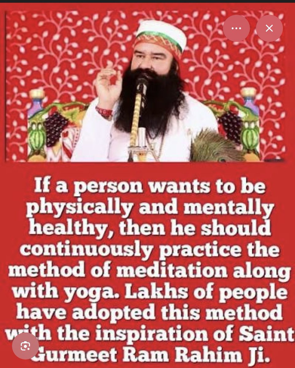 BabbarB47134's tweet image. Regular exercise, including cardio and yoga, is encouraged to boost energy and immunity.•A strictly vegetarian diet is promoted for better health, along with limiting spicy, fried, and sugary foods. #FridayFitness 
Saint Gurmeet Ram Rahim Ji