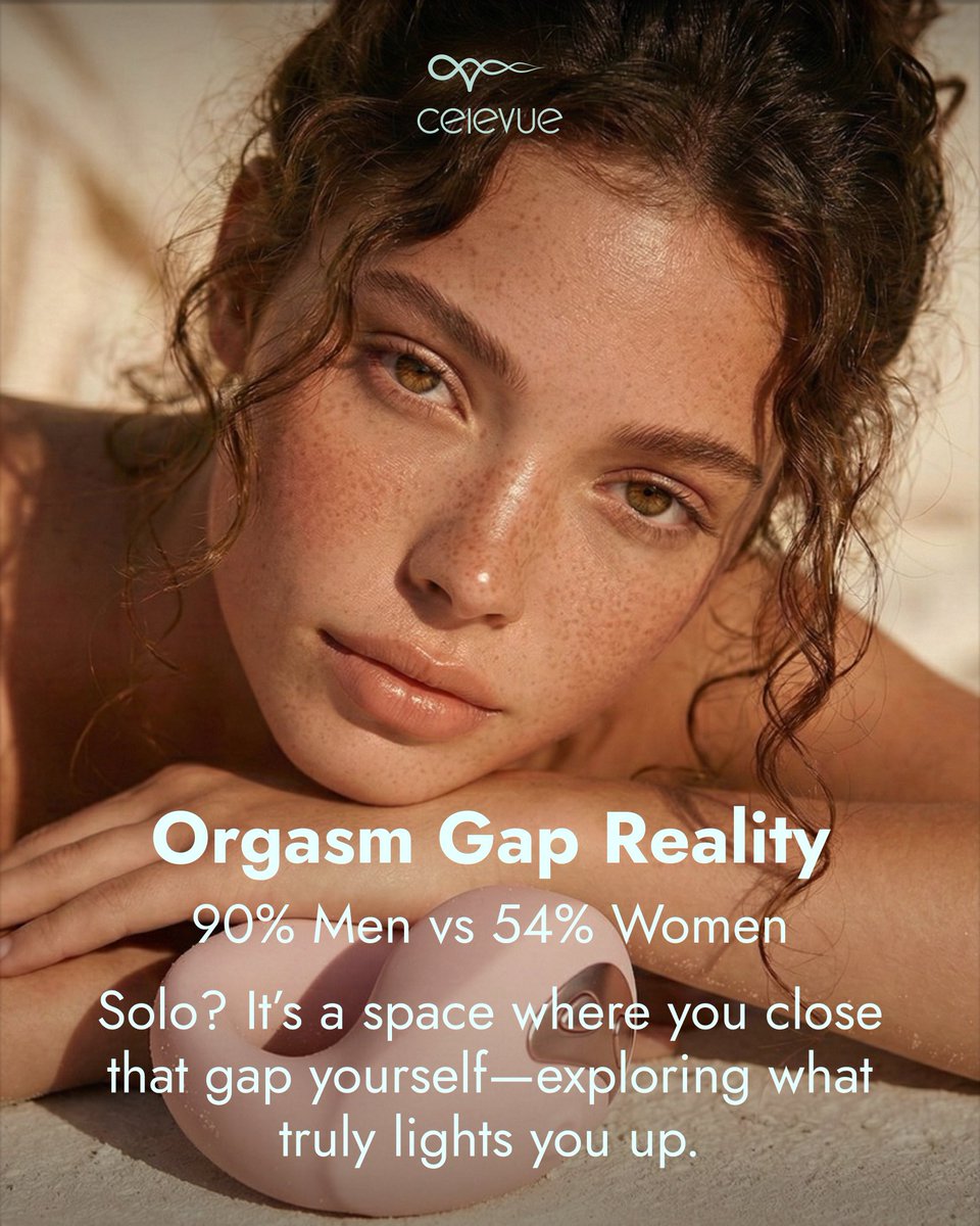 CelevueAI's tweet photo. 2026 reality: Women choosing solo pleasure over partnered sex. Why? Orgasm gap (90% men vs 54% women), dating burnout, pure autonomy.
Celevue's Al makes it even better-your mood, your flow, understood. 
Glow After 🌟 https://t.co/nhfjHCrRo4