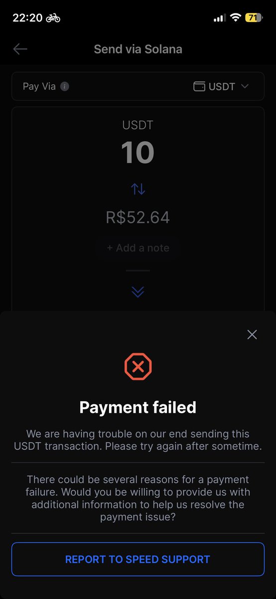 MARCOSRMMATOS's tweet photo. @speedwallet porque não estou conseguindo transferir moedas? https://t.co/HnpTRegvTj