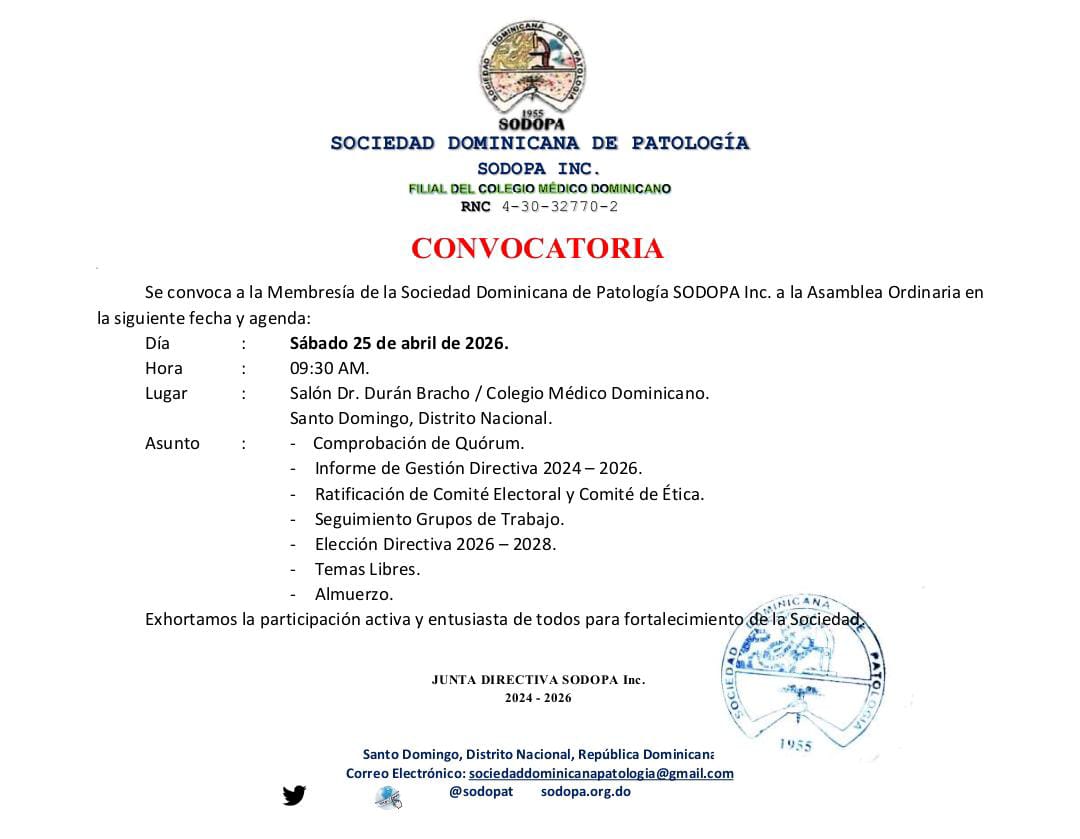 Sociedad Dominicana de Patología SODOPA Inc. tweet media