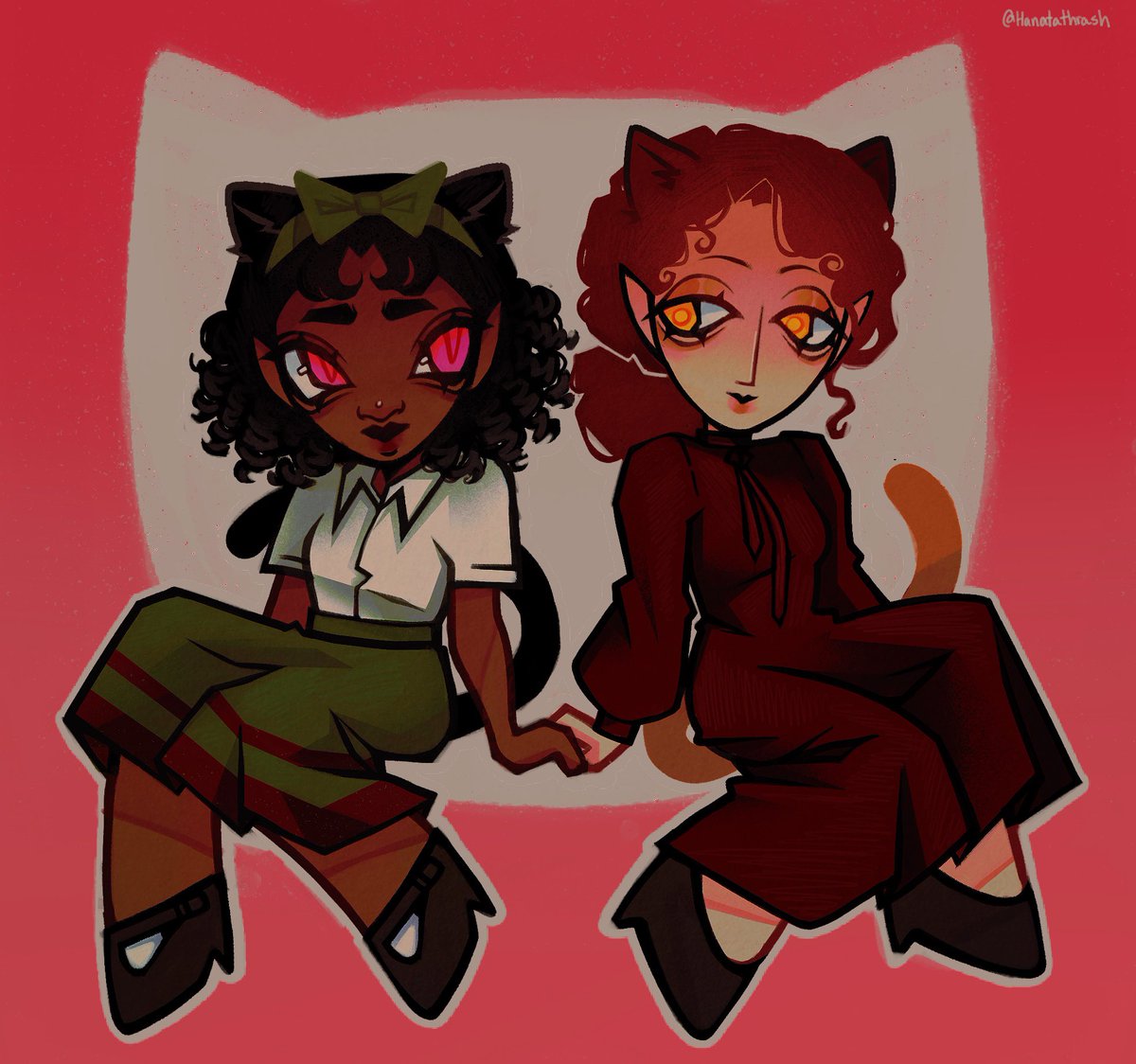 clawdia &amp; meowdeleine 🐈‍⬛🐈 #iwtv