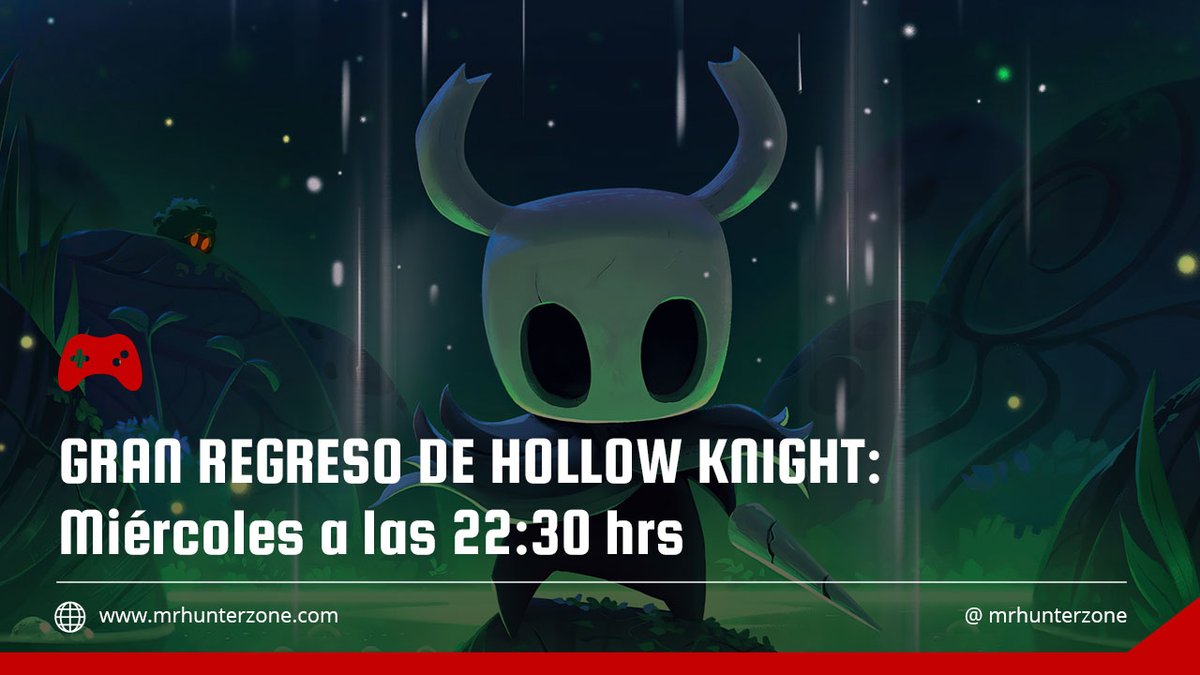 mrhunterzone's tweet photo. Regresamos a Hallownest… ⚔️🐞

Este miércoles a las 22:30 hrs vuelve el directo de Hollow Knight.
Más exploración, jefes y secretos por descubrir.
¿Listos para el regreso? 🎮

✅ https://t.co/9D6jhyS680
✅ https://t.co/aYlRrtFMln
✅ https://t.co/3kVYvTMNb8

#HollowKnight #Gaming https://t.co/mTL2gqIyA5