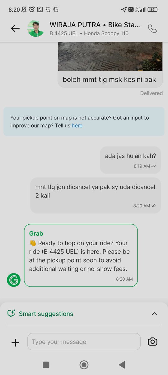 LoekmanMichelle's tweet photo. @GrabID Minta email aja kak. Sampe hari ini masih dicancel trs sy uda setengah jem kayak gini. Dibilangnya uda otw/sampe trs dicancel. Dan ada yg smp skrg msh gamau dia yg cancel. Liat aja jamnya. Gapake hemat loh ini. Paham sih ktnya driver dptnya dikit, tp ga rugiin kita jg dong. https://t.co/06LdnetaEE