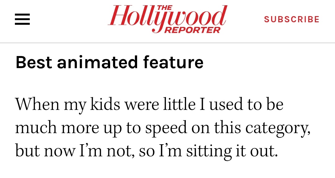Well, some Oscar voting tropes will never change, unfortunately.