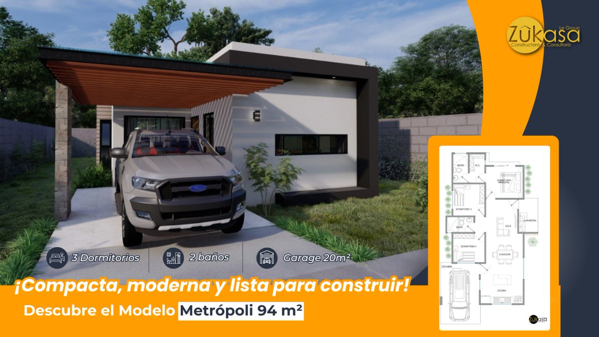 ConstructoraZuk's tweet photo. Modelo Metrópoli 94 m²
“Compacta, moderna y completa: 3 habitaciones, perfecta para iniciar o invertir, llave en mano.” https://t.co/aqQuXZnEth