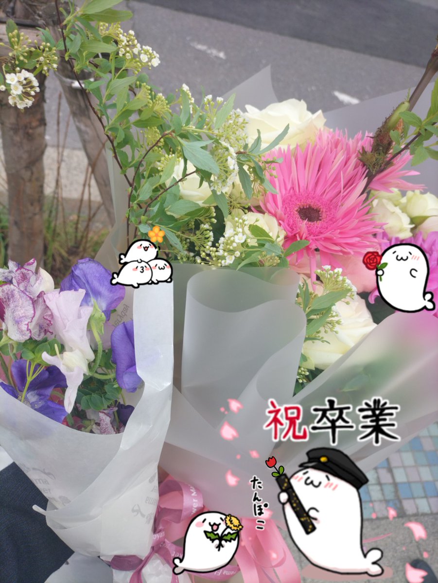 Hasune_v's tweet photo. 先日高校を無事に卒業しました〜！！🌸🎓
高校受験落ちてどうなるかと思ったけどあっという間の3年間で、素敵な先生や友達と出会うことができました(´ω`///っ  )3
春からの進学先でも素敵な出会いがありますようにε(   c *´³`)🌸
#あざらしさんスタンプ https://t.co/UB79m3rnxa