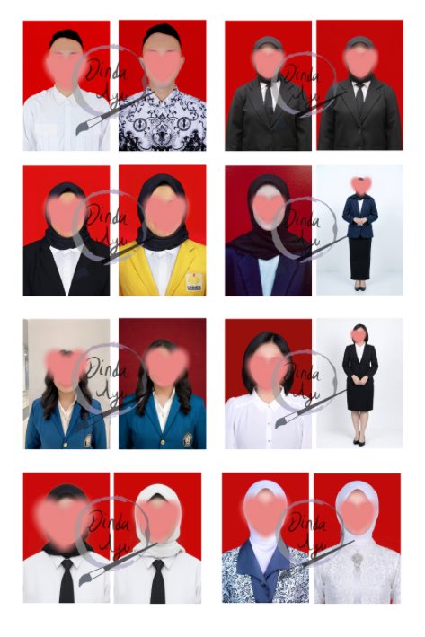 pjmcooky_'s tweet photo. Pagi dinda open jasa edit foto full body pas foto dll 
- ubah pakaian kemeja seragam jas almet dll
- ubah warna dasi jilbab pakaian dll
- ubah ukuran background 
- ubah tulisan 
- hapus menambahkan objek
Bayar bisa diakhir langsung wa saja yang ada di pinned 
#zonauang #zonaba https://t.co/Fwse9xhciw