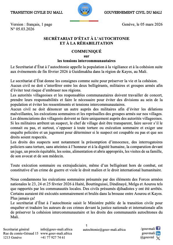 Gouvernement civil du Mali tweet media