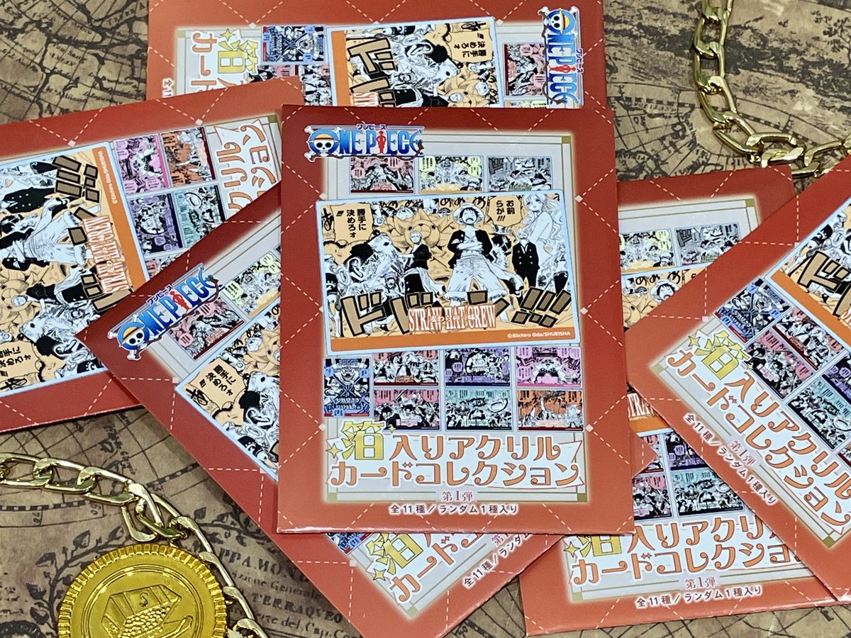 新商品】原画商品 『ONE PIECE』箔入りアクリルカードコレクション 第1