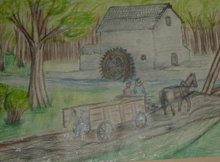 BobBJB57's tweet photo. Art of the Day! "Mill wagon". View at: https://t.co/A9JL3O2f9C https://t.co/KdnEEKssxf