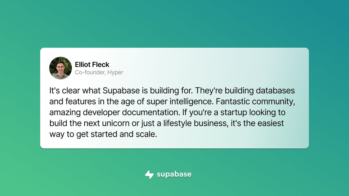 Supabase tweet media