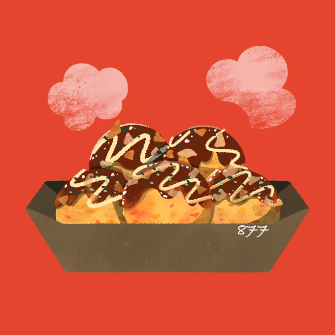 #三成殿の引用リポスト祭り 食べ物やポケモンを主線なしで描いております。skebなども募集中