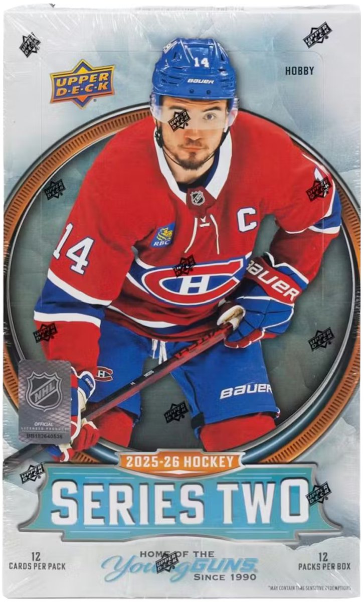 We are so excited to have a BRAND NEW box of '25-'26 <a href="/UpperDeckSports/">Upper Deck</a> Series Two #NHL LIVE TONIGHT on The Hobby's Web Show

Want to win cards from our box? JOIN US LIVE!

You can find a link to watch in our bio