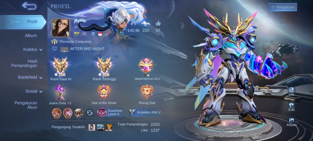 hallo, karena aku udh immortal. aku mau giveaway saldo DANA buat 2 orang pemenang!

syaratnya: mutualan sama aku (WAJIB), retweet twt ini sama reply screenshoot terakhir kalian tentang ml yaa! 

pinjem ht ya #zonauang