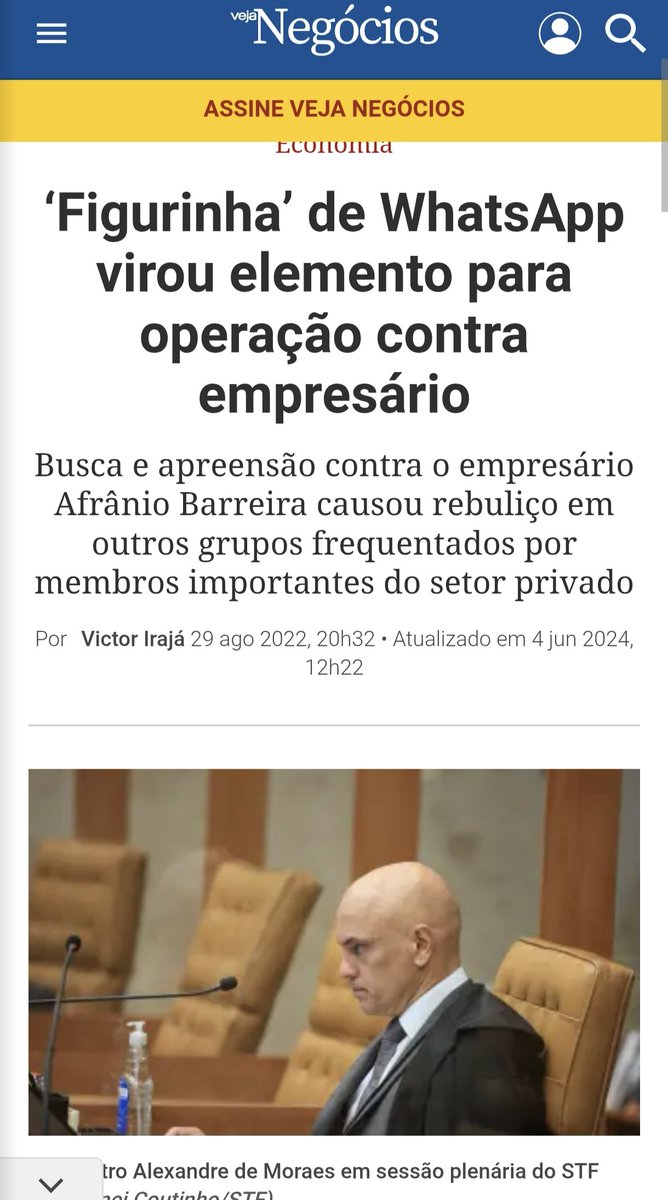 silviogrimaldo's tweet photo. Em agosto de 22, Moraes partiu para cima de empresários que ficavam em um grupo de whatsapp fechado falando merda.  Além de mandados de busca e apreensão, Moraes também determinou o bloqueio de perfis dos empresários nas redes sociais e quebra de sigilo bancário. Entre eles estava Afrânio Barreira Filho, de 65 anos, dono do Coco Bambu, investigado por responder uma mensagem no grupo com uma figurinha.👍👍
Imagina o que aconteceria se o Moraes de 22 lesse as mensagens do Vorcaro com o Moraes de hoje?