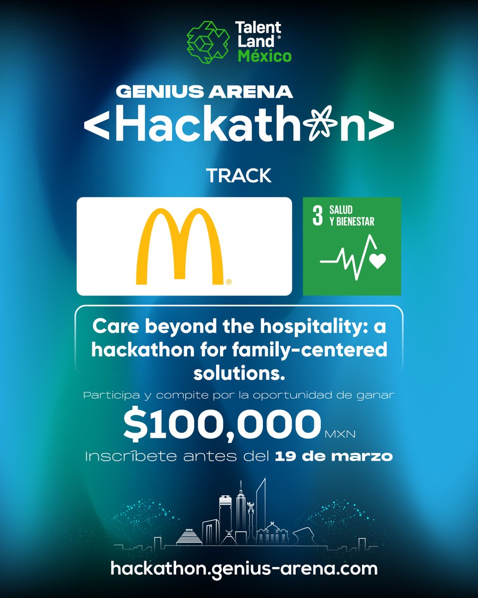 TalentLand_MX's tweet photo. 🍔 El desperdicio es un problema.
La tecnología es la herramienta.
La ejecución es tu responsabilidad.

Diseña una solución que optimice rescate, distribución o eficiencia alimentaria con impacto medible.

✔️ Reto real de una marca global
✔️ Premio en efectivo
✔️ Presentación ante tomadores de decisión

📍 Expo Santa Fe, CDMX
🗓 7 al 9 de abril 2026
🗓 Cierre de registro: 19 de marzo
🔗 https://t.co/TfFU1uSZxR