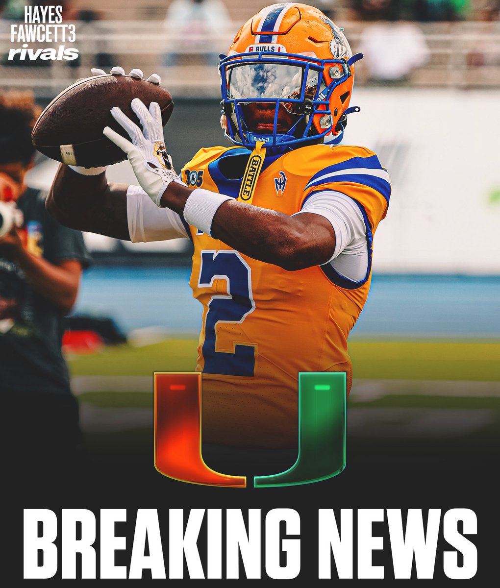 BREAKING: Elite 2027 WR Nick Lennear has Committed to Miami, he tells me for <a href="/Rivals/">Rivals</a>

He’s the No. 4 WR in the 2027 Rivals300

on3.com/rivals/nick-le…