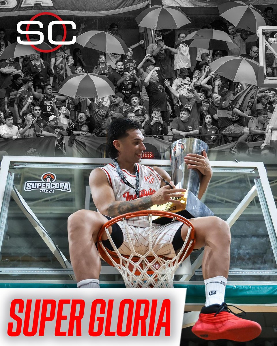 SC_ESPN's tweet photo. 🔥 ¡¡INSTITUTO SUPERCAMPEÓN EN LA CANCHA DE ATENAS!! 🔥

🏀 La Gloria le ganó 86-81 a BOCA y se coronó en la Supercopa, el primer título de la temporada de la Liga Nacional 

⭐ Leandro Vildoza fue el MVP: 14pts, 6 asistencias y 3 rebotes

📷 @InstitutoACC https://t.co/1WQBe6eHFH