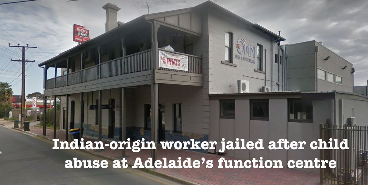 An Indian-origin worker has been jailed in Adelaide after sexually abusing a young boy at the Omni Bar &amp; Function Centre in Hindmarsh.

The District Court sentenced Ajay Kumar Marria, 64, to 1 year 10 months and 13 days in prison.

Full story:
 nriaffairs.com/indian-origin-…