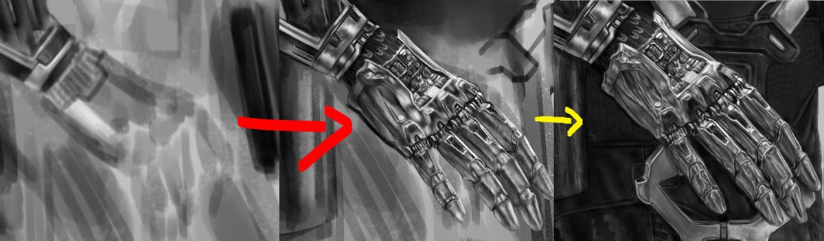 Toova_art's tweet photo. more grind and detail on mech hand 

#cyberpunk2077 #mechhand #maxtac https://t.co/X79AgvNUqS