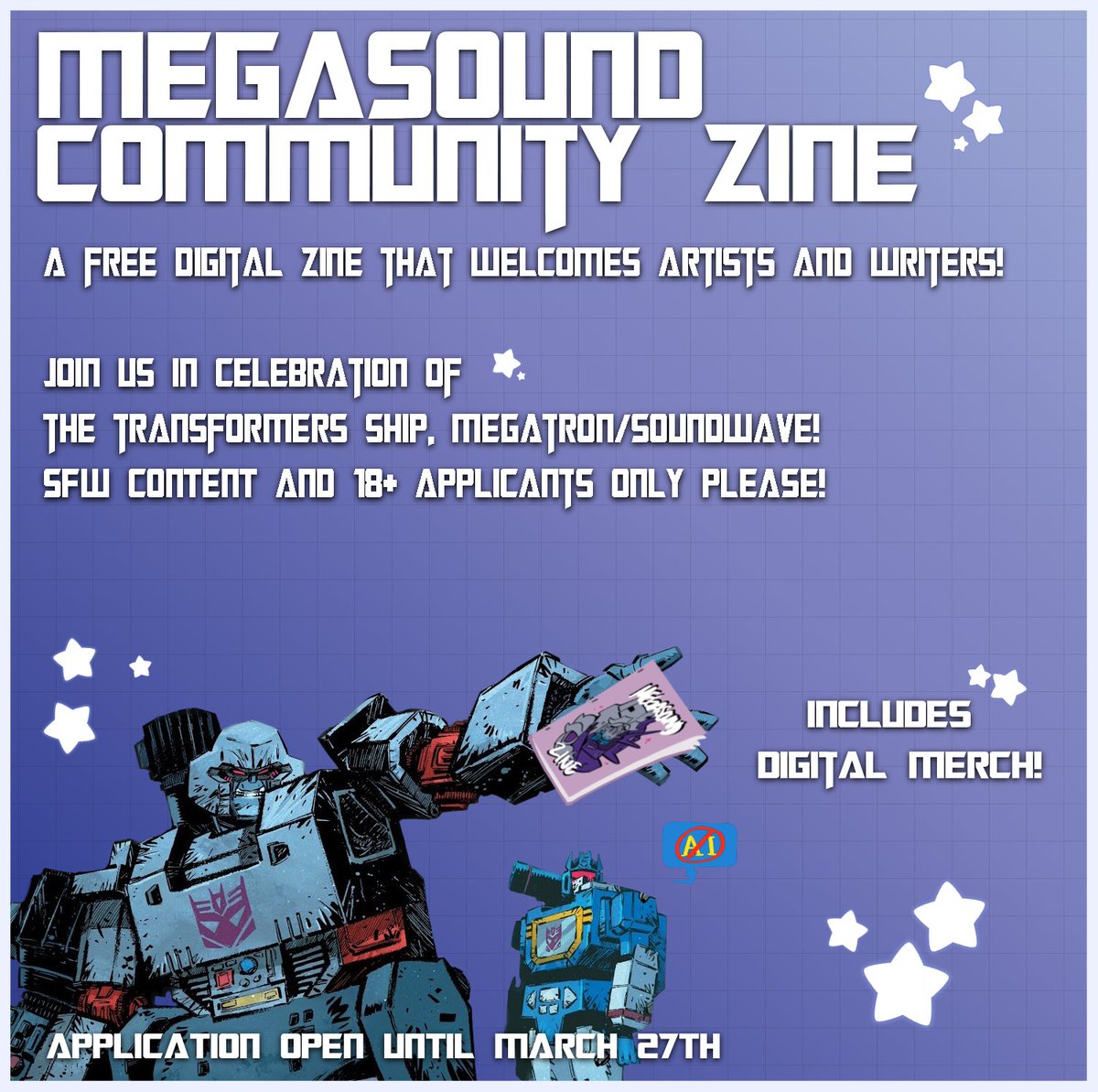 cavycaptain's tweet photo. Helloo #MegaSound fans! Applications for the MegaSound Community Zine is open until March 27th! This will be a non-profit free digital fan project that can be printed at home and traded as the usual zine tradition!  (Application L!nked Below!) https://t.co/SL8RjsYo69