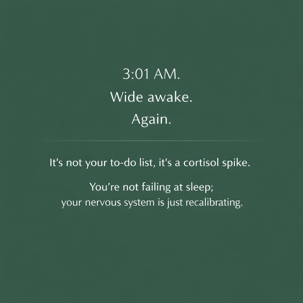 stillhotapp's tweet photo. That 3AM wake-up?

Often a cortisol spike from fluctuating estrogen.

You’re not bad at sleeping. Your nervous system is adjusting.

What’s your go-to “I’m awake again” move?

#Perimenopause #3AMClub #HotMess https://t.co/qJZpRImIQY