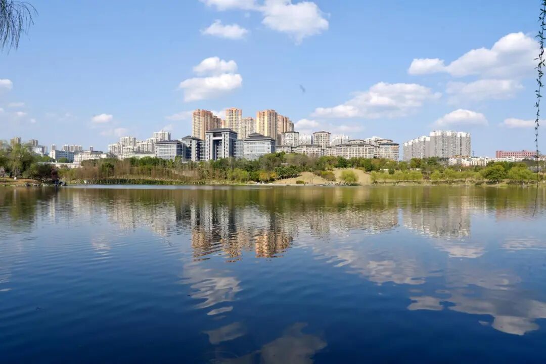 ChongqingFuling's tweet image. Sunshine, still water, early spring in Fuling. 🌿
At Tonggu Lake Park in Fuling High-Tech Zone, blue skies, willow greens and fields of golden rapeseed reflect across the lake, while locals stroll the quiet lakeside paths.
A calm corner of the city in full spring glow. ✨
#Fuling
