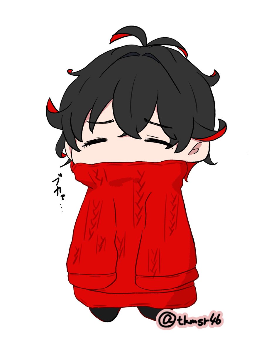 tkmsr46's tweet photo. 家にある赤い服がこれだけなので一旦これ着ててね https://t.co/AzMyL6tpIs